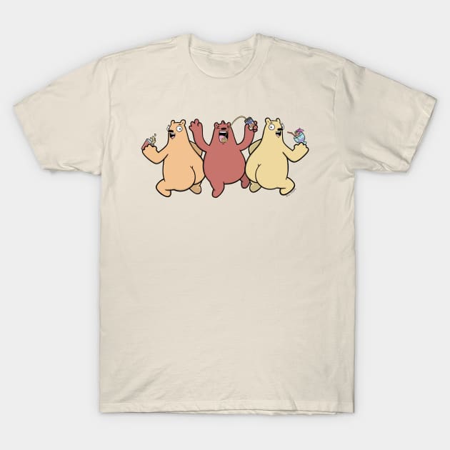 Bear Party T-Shirt by Kill Taupe